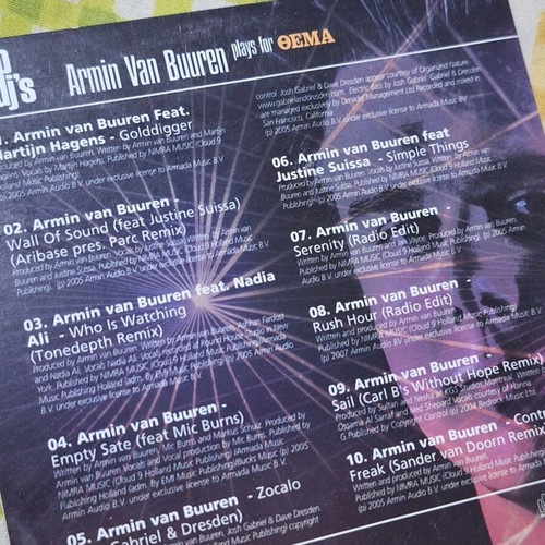 Top DJ's Armin Van Buuren used CD