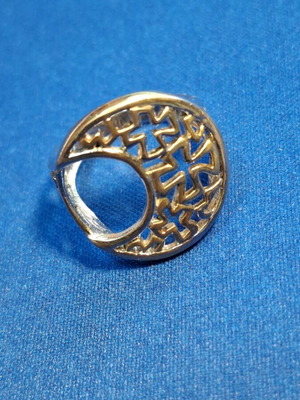 Silver ring with 925 stamp, new, adjustable sizes