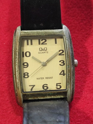 Q&Q Quartz women's watch used, leather strap, waterproof