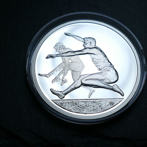 10 Euro 2004 Long Jump Silver Coin