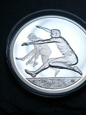 10 Euro 2004 Long Jump Silver Coin