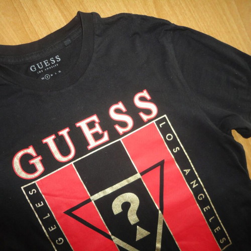 Guess men's t-shirt size S like new, black, 100% cotton