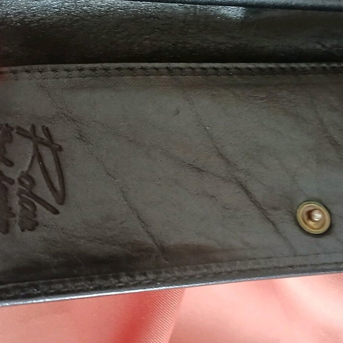 Camel leather black wallet new