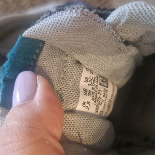 Puma kids' shoes used, size 35, gray, athletic