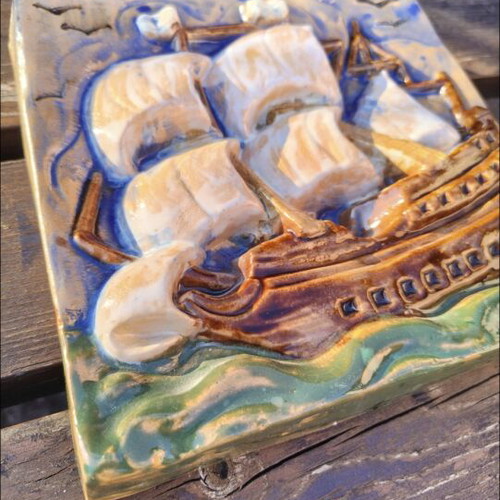 Dutch ceramic decoration like new, 20x20 cm, wall mountable