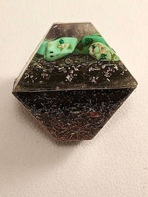 Orgonite handmade with turquoise and amethyst, new