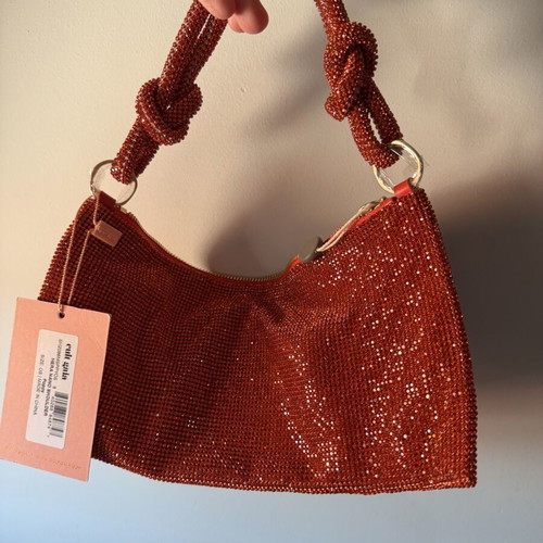 Cult Gaia Hera Nano shoulder bag new, red with crystals