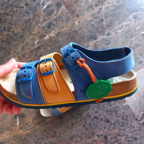 Biostep Anatomical Kids Sandals Size 33 New Blue Yellow
