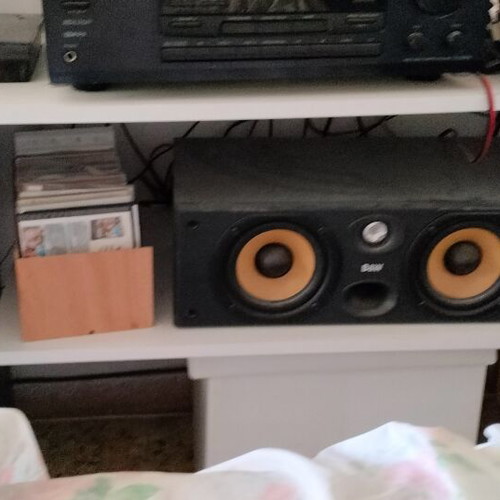 B&W speakers 100 W rms 8Ω, 120 W rms radio amplifier, central speaker