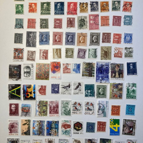 Norway 100 different used stamps, sealed