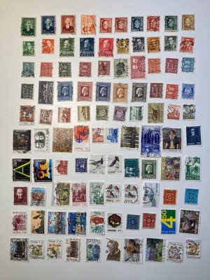 Norway 100 different used stamps, sealed