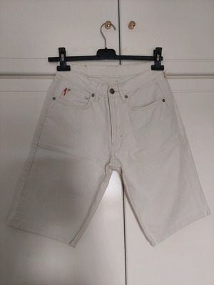 Γυναικεία βερμούδα τζιν PRINCE μεταχειρισμένη, άσπρη, μέγεθος S