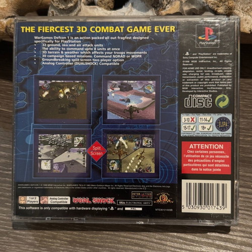Defcon 1 Wargames PlayStation 1 used, case damaged