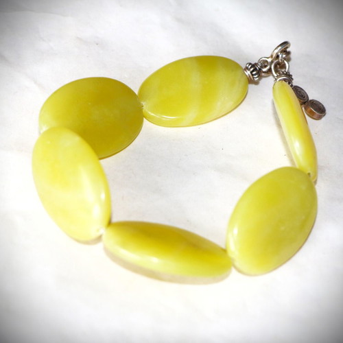 Bracelet genuine agate and 925 sterling silver new