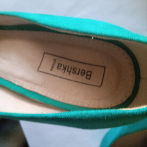 Bershka pumps used, green, size 40