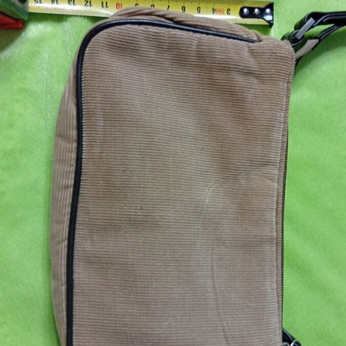 Atmosphere corduroy shoulder bag like new, beige 90s style