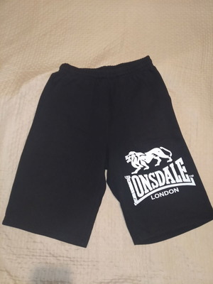 Lonsdale black bermuda shorts size S used with logo wear