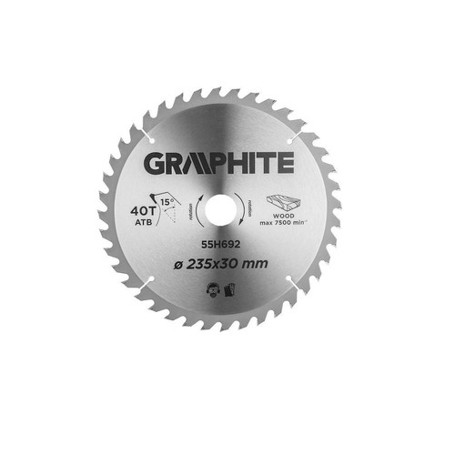 Graphite wood cutting blade 235mm 40 teeth new