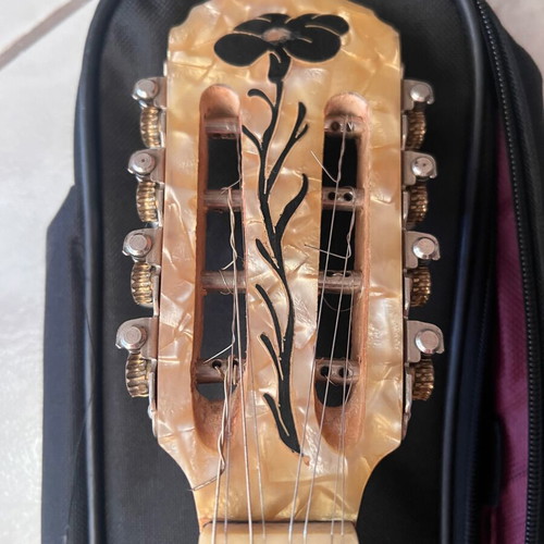 Four-string Handmade Bouzouki used with case by Paraskevas Papadopoulos