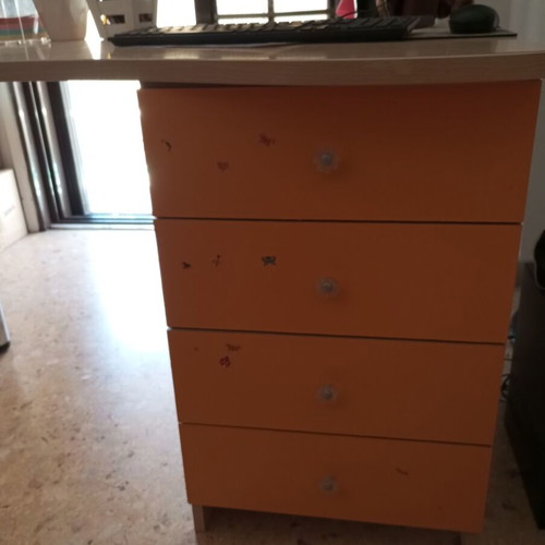 Desk and bedside table set like new for children's room