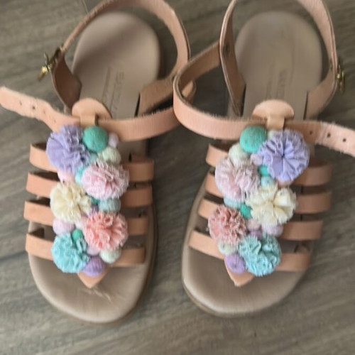 Children's leather sandals handmade, like new, size 31