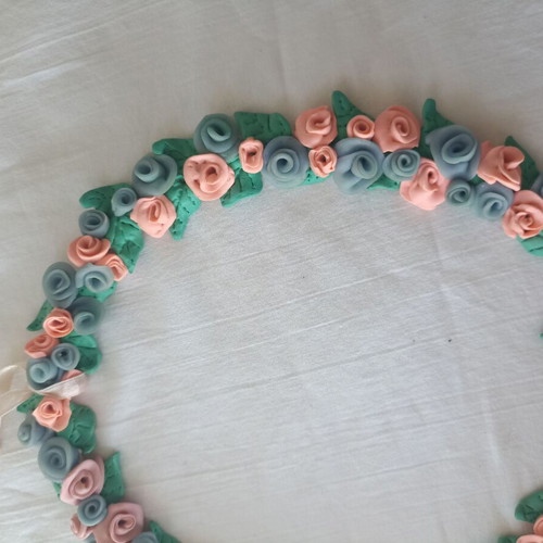 Handmade wreath from polymer clay FIMO new