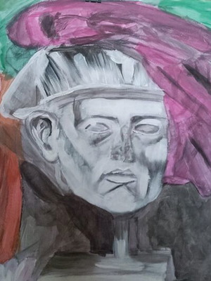 Artwork on paper with acrylic paints new