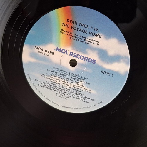 Star Trek IV The Voyage Home vinyl soundtrack 1986 like new