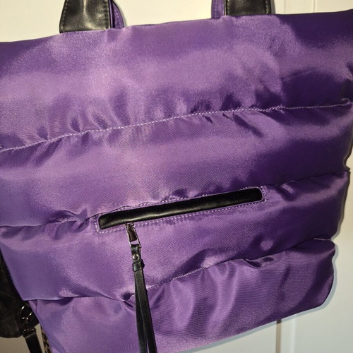 Paolo bag shoulder bag like new, purple and black, waterproof fabric