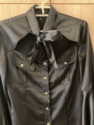 Satin shirt Tassos Mitropoulos like new, black, size S