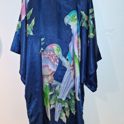 Satin Homewear Dress like new, multicolor, one size