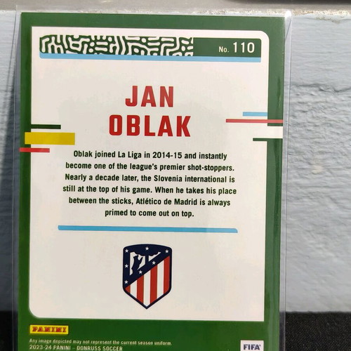 Panini Donruss Soccer Jan Oblak cubic card 2023-24 new