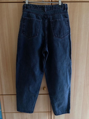 Παντελόνι τζιν Mango μεταχειρισμένο, baggy, μαύρο, μέγεθος S