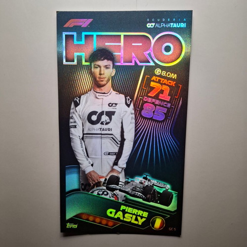 Pierre Gasly Topps F1 Turbo Attax 2022 Giant Card mint