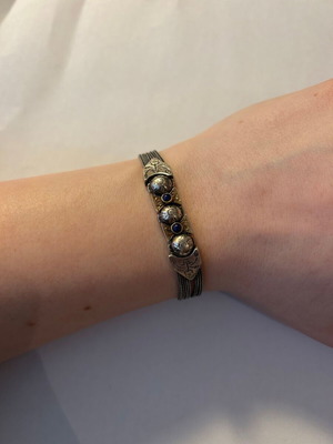Silver and gold bracelet like new 925 and 22k
