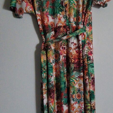First floral wrap dress maxi size M like new, colorful