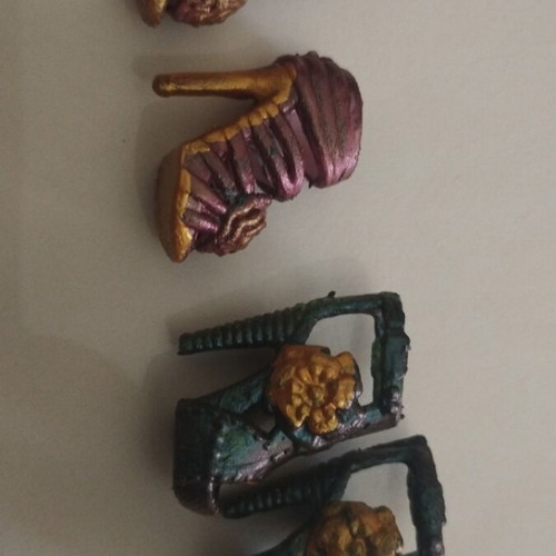 Doll shoes hand-painted, pack of 2 for 30 cm dolls, new