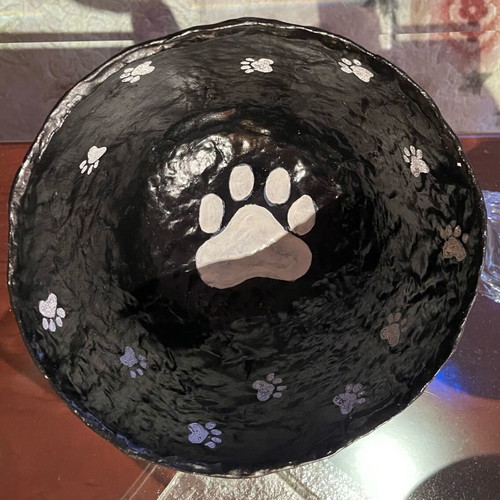 Handmade papier mache bowl new