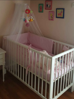 IKEA children's bed with mattress, almost like new, orthopedic