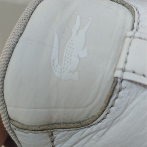 Lacoste leather unisex sneakers used, size 40, white