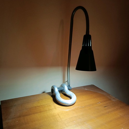 Handmade table lamp made to order from aluminum and iron
