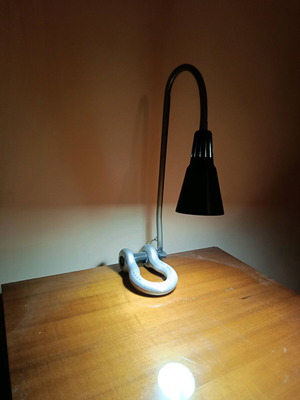 Handmade table lamp made to order from aluminum and iron
