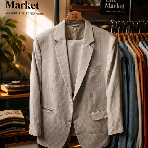 Men’s Suit official beige cream like new, size L-XL