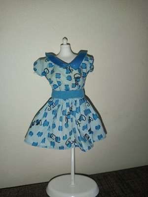 Barbie Style dress, blue floral