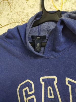 GAP women's sweatshirt hoodie XS, blue and white