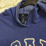 GAP women's sweatshirt hoodie XS, blue and white
