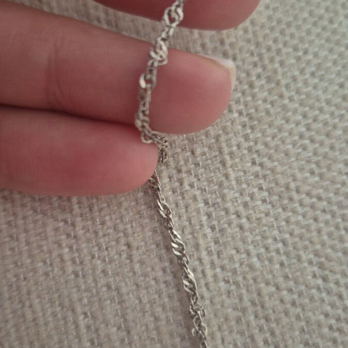 Anklet chain like new, silver color, steel