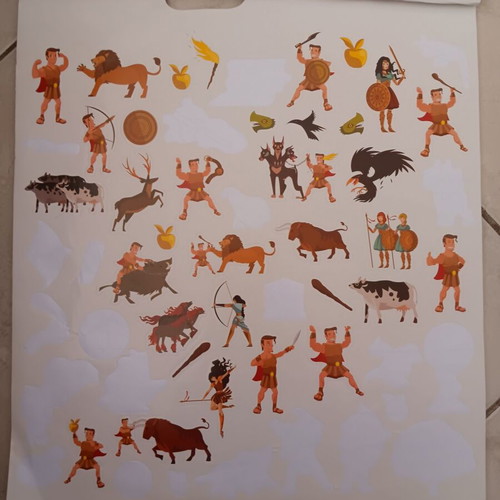 Drawing pad used with stickers and painted pages