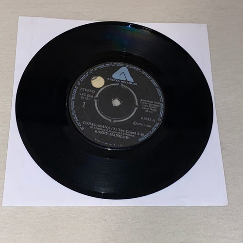 Copacabana Barry Manilow 45 RPM rare vinyl record