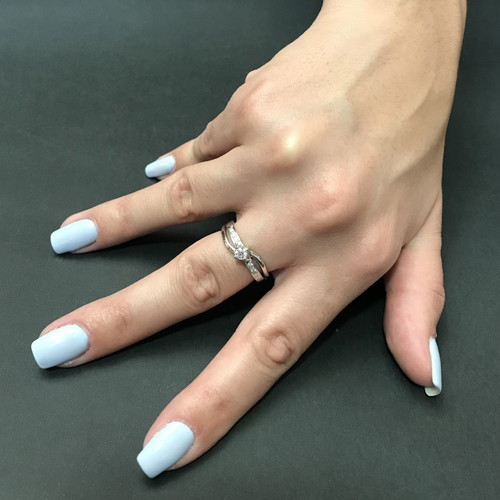 Vintage solitaire ring with brilliant k18 5.3gr
